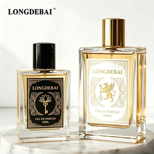 Flacon de parfum personnalisé style <span class=keywords><strong>Victor</strong></span>, certifié, 30ml 50ml 100ml, flacon de parfum vide carré transparent en verre avec bouchon - Product Image 2