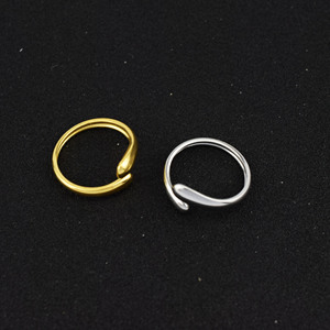 2026 Exquisite Simple Design Stainless Steel Water Drop Shaped <b>Ring</b> Simple Style Unisex's Geometric <b>Rings</b> Fashion Jewelry - Product Image 4