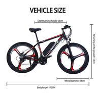 21 vitesses 36V 350W vtt e-bike 350W moteur batterie au Lithium disque de puissance pour adultes gros pneu montagne dirt bike vélos électriques