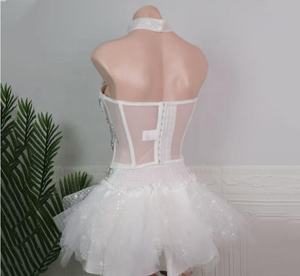 Costume da Palcoscenico per Gruppo di Ragazze Stile Raffinato con Strass Luccicanti e Dettagli a Forma di Sirena - Product Image 6