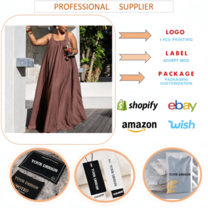 Vestido de Verano J7632, Vestido Largo Holgado sin Mangas con Tirantes Finos para <span class=keywords><strong>Mujer</strong></span>, Talla Grande, Estilo Africano, Elegante y Versátil - Product Image 4