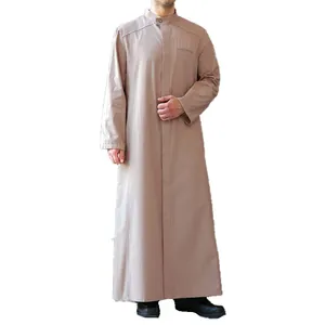 新趋势男士阿拉伯thobe abaya穆斯林服装穆斯林绳男士thobe科威特风格男士thobe