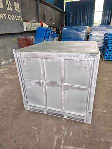 Contenedores y Jaulas de Almacenamiento Resistentes, Contenedor de Acero Plegable Galvanizado en Caliente para Almacenamiento de Productos Químicos Líquidos - Product Image 3