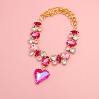 Collier de diamants pour animaux de compagnie Collier de chien et de chat avec pendentif d'amour