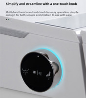 Toilette intelligente automatique à poser au sol, sans réservoir, en céramique, avec chasse d'eau à capteur au pied et fonction bidet, toilette intelligente automatique