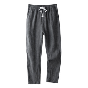 2023 Vintage cordon pantalons décontractés hommes taille élastique ample respirant jeunesse neuf Points pantalon - Product Image 6