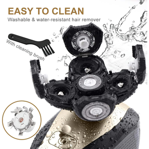 <span class=keywords><strong>Rasoio</strong></span> Elettrico Ricaricabile USB ad Alta Potenza, Impermeabile, con Cinque Lame Rotanti per Viso, Corpo <span class=keywords><strong>e</strong></span> Barba, Trimmer a Lunga Durata - Product Image 4