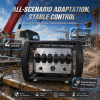 Télécommande radio sans fil personnalisable avec 4, 6 ou 8 fonctions de joystick, contrôle hydraulique proportionnel, arrêt d'urgence, IP68