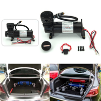 Compresseur/pompe à air pour suspension pneumatique de voiture universel DC 12V 480c MAXPOWER 200 PSI SORTIE 3/8 ou 1/4 avec relais et interrupteur accessoires
