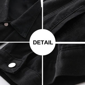 Veste en jean décontractée pour homme, style rétro, effet vieilli, coupe ample, classique, avec boutons décoratifs, style streetwear rétro pour homme - Product Image 6