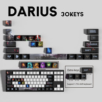 Ensemble personnalisé de touches de clavier Yasuo Lee Sin, 30 touches, PBT, profil OEM, thème LOL Champion, pour clavier de jeu mécanique