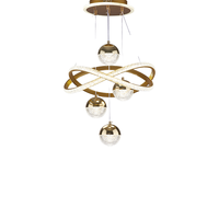 Lustre de luxe personnalisé en cristal 85-265V 84W luminaire suspendu de lustre de plafond à gradation tricolore pour salle à manger 2025