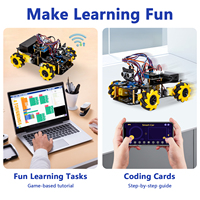 Kit de Robótica Educativa DIY con Programación en Python para Niños y Adolescentes, Aprendizaje de Codificación, ESP32 4WD, STEM, Coche Robótico Inteligente, Kits de Inicio para Arduino