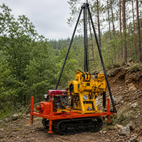 Foreuse sur chenilles portable Feiyang FY-70 70m à moteur diesel – Utilisation pour puits d'eau, diamètre de forage 60-200mm, 300KG, 220V