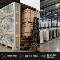 Panneau mural en marbre UV Onyx Agate B1 ignifuge, haute brillance, imperméable, résistant aux rayures pour l'intérieur des hôtels et salons