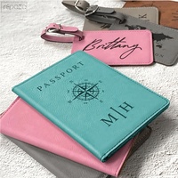 Couverture de passeport de voyage, élégante, stylée, en cuir, couleur rouille, noir ou rose, carte pays
