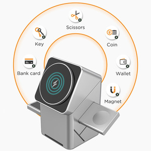Nuevo Cargador Inalámbrico Magnético Qi2 3 en 1 con Botón Táctil para <span class=keywords><strong>Android</strong></span> iPhone, Estación de Carga Rápida para Apple IWatch y <span class=keywords><strong>Airpods</strong></span> - Product Image 2
