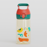 Nouvelle bouteille d'eau de sport réutilisable en Tritan lavable de 500 ml, sans BPA, anti-fuite, pour enfants et écoliers