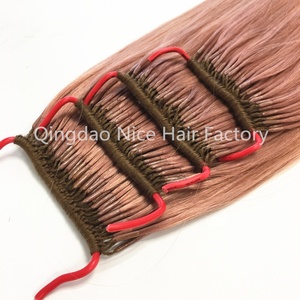 <span class=keywords><strong>Capelli</strong></span> vergini originali uno donatore sottile filo di <span class=keywords><strong>cotone</strong></span> annodato U punta estensione <span class=keywords><strong>capelli</strong></span> due punte per trecce - Product Image 2