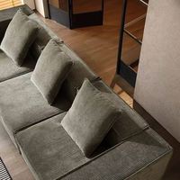 Italienischer Stil Modernes Minimalistisches Aufblasbares Komprimiertes Sektional-Sofa-Set Schwarzer Würfel 1-4-Sitzer Modulares Samt-Polstersofa mit Schwammfüllung