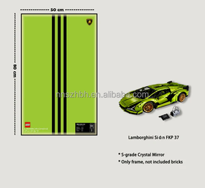 Vitrine murale à LED pour modèle de blocs de construction Lego 42115 Technic <span class=keywords><strong>Lamborghini</strong></span> FKP 37, cadre miroir uniquement - Product Image 3