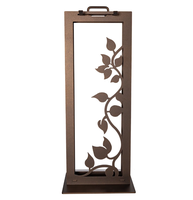 Petit ensemble de 5 accessoires pour foyer en métal bronze pour intérieur et extérieur, pinces pour bois de chauffage