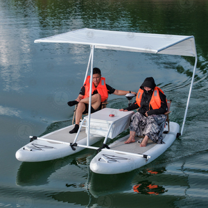 Lujo 2 personas Mini mejor bote de remos eléctrico inflable Aluminio PVC Catamarán SUP Board para pesca - Product Image 4