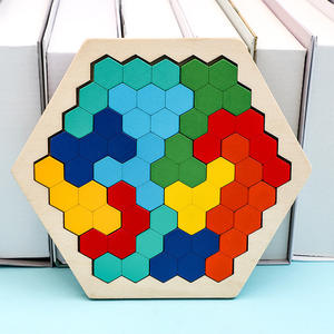 Ensemble de puzzles en bois Tangram géométrique, <span class=keywords><strong>jeu</strong></span> de logique 3D, 14 ans et plus, jouet éducatif familial, blocs de puzzle - Product Image 3