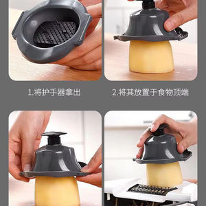 Cortador de Verduras Manual Multifunción 9 en 1, Picador de Patatas, Zanahorias y Cebollas, Rallador con Cesta de Drenaje, Herramienta para Triturar Frutas y Verduras, PP - Product Image 2