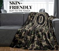Cadeau pour la Journée des Vétérans, couverture en flanelle camouflage personnalisée avec initiales, cadeau idéal pour un anniversaire, Noël, les fêtes