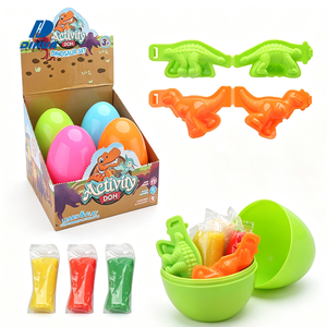 Juego de 5 Huevos de Pascua STEM con <span class=keywords><strong>Plastilina</strong></span>, Mundo de Dinosaurios, Herramientas de Creación para Niños con Animales, 4 Piezas/PDQ - Product Image 1