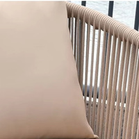 Vente directe d'usine de tables et chaises d'extérieur modernes en alliage d'aluminium et composite bois-plastique, imperméables et résistantes au soleil