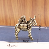 Figurines de thé en laiton Hua Tuo à cheval, décorations d'intérieur, objets de bureau, petits ornements