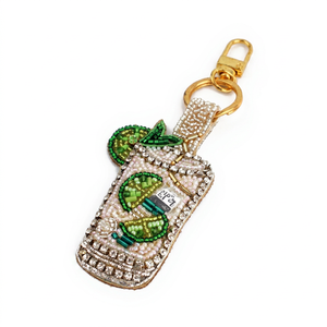 Premium Handcrafted Embroidery Beaded Keychain Beautiful Boho Style <b>Bag</b> <b>Charm</b> Perfect Gift for Her - Product Image 1
