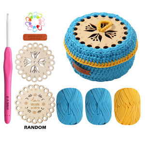 Kit de crochet pour débutants, <span class=keywords><strong>panier</strong></span> de rangement, sac fourre-tout au crochet avec tutoriels vidéo étape par étape, kit de tricot, kit de crochet pour adultes - Product Image 6