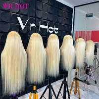 Perruques en cheveux naturels 13x4 13x6 HD Transparent Lace Pré-épilées avec Baby Hair Perruque Lace HD 613 Blonde Frontale en Cheveux Naturels