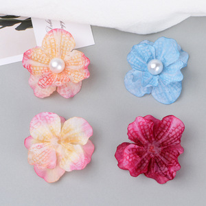 Accesorios para el Cabello con Flores de Orquídea Artificiales y Adornos de Perlas para Uso Casual, Hechos a Mano, Primavera 2025 - Product Image 3