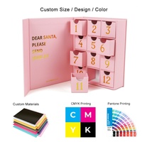 Fabrication d'échantillons de parfum, emballage de luxe en tiroir, emballage cadeau personnalisé en papier, solution d'emballage de collection, boîte de calendrier de l'avent 10 jours