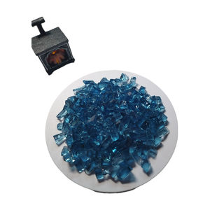 Cuenco de fuego de vidrio sólido de 6 mm, azul <span class=keywords><strong>caribeño</strong></span>, sin reflejos, para fuego directo, para uso en exteriores, decoración de sala de estar y hoteles - Product Image 5