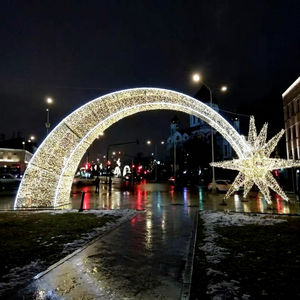 Shooting Star Christmas Lights Large LED Trail Motif for Street Festival Park and Winter Landscape - Product Image 1