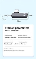 USB Typ-C zu 3,5mm Audio-Adapter mit Geflechtabschirmung und 3A Schnellladung für iPhone Android Mobilgeräte