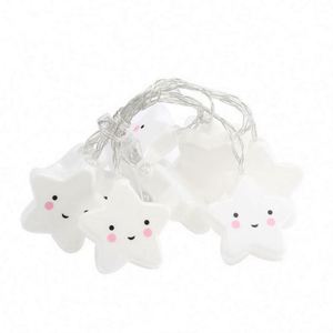 Creative White Clouds Smile Star <b>Light</b> <b>String</b> Children's Bedroom Tent Decoration Battery Powered IP67 Waterproof DC12V <b>Lights</b> - Product Image 5