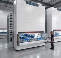 Sistema de Almacenamiento Vertical Automatizado que Ahorra Espacio, Almacén Inteligente VLM con Software WMS