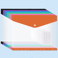 Pochettes en plastique PP avec fermeture Velcro A4/A5/A6/A8, imperméables, pour l'école, le bureau, dossier polyvalent, porte-documents importants, reçus, factures