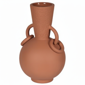 Florero de metal hecho a mano duradero con acabado antiguo, perfecto para realzar la belleza de los arreglos florales en los hogares - Product Image 1