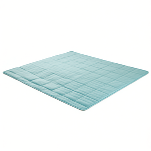 Manta Acolchada Ligera Vianney Celeste, Tamaño Matrimonial, Ropa de Cama de Poliéster, Minimalista, para Todas las Temporadas - Product Image 1