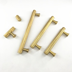 14mm Bar T Shape Wardrobe <strong>Cupboard</strong> Satin Solid Brass Knurled <strong>Handle</strong> Knobs Kitchen Bedroom <strong>Copper</strong> Cabinet Door Pull <strong>Handles</strong> - Product Image 5