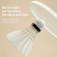 Volants de badminton hybrides en plumes d'oie pour entraînement professionnel, vol stable de niveau tournoi, utilisation extérieure - Balles super durables
