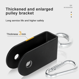 OD 70Mm 88Mm 90Mm 92Mm Có Thể Tháo Rời Kéo Bánh Xe Im Lặng Nylon Phòng Tập Thể Dục Cáp Ròng Rọc Với Treo Dây Đeo Khóa - Product Image 2