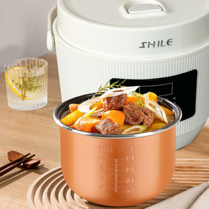 SL-Hot Sale 1L Mini Portable Rice Cooker Household Multi-Function Plastic Housing <b>With</b> <b>Paddle</b> & Measuring Cup Accessory Ricecook - Product Image 4